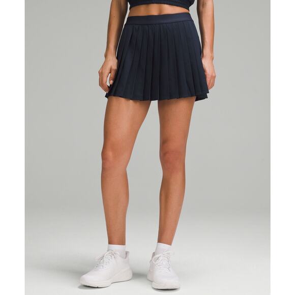 Lululemon High Rise Pleated Tennis Skirt Skort- 2 True Navy - Picture 1 of 7